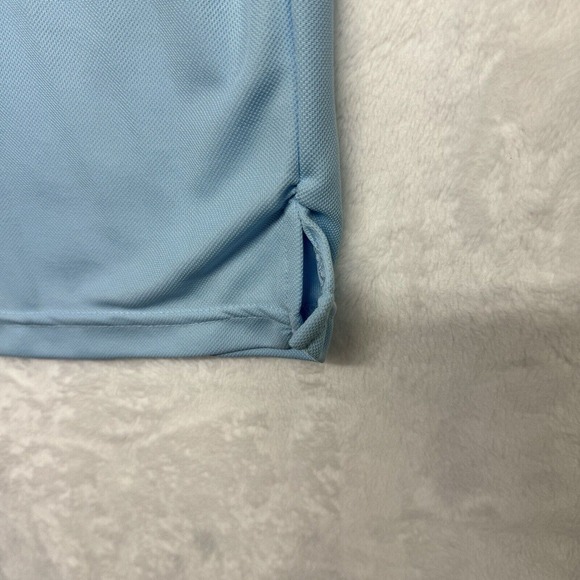 Real Essentials Sky Blue Polo Shirt Short Sleeve Mens Size Large - Picture 5 of 6